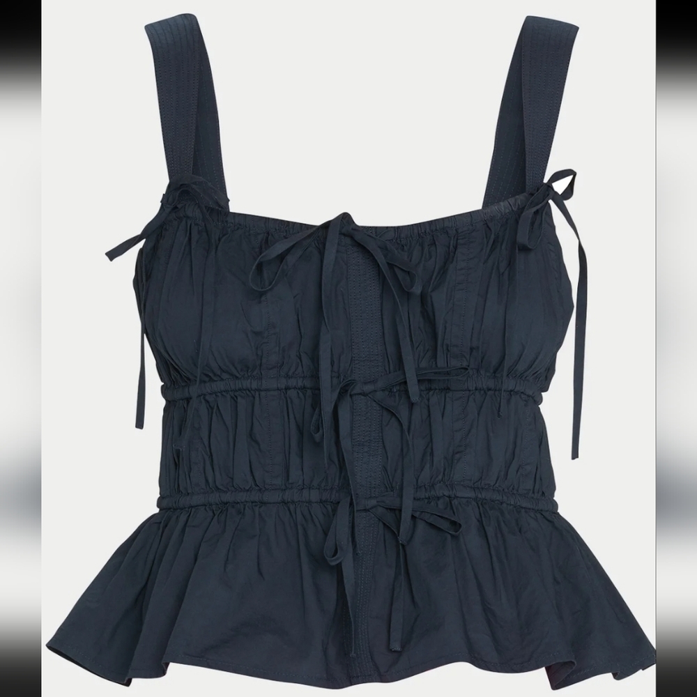 NWOT ULLA JOHNSONLU TIE-FRONT TANK TOP ,SZ:10 - Picture 3 of 14